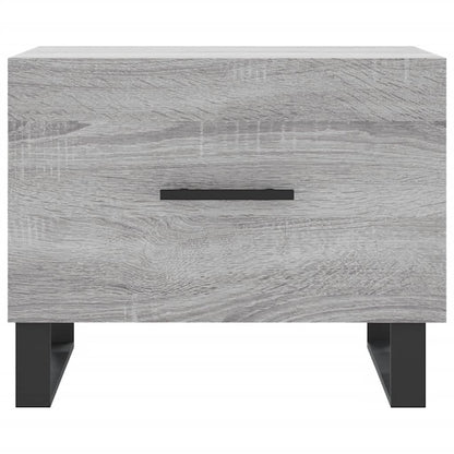 Salontafel 50X50X40 Cm Bewerkt Hout Eiken 1 Grijs sonoma