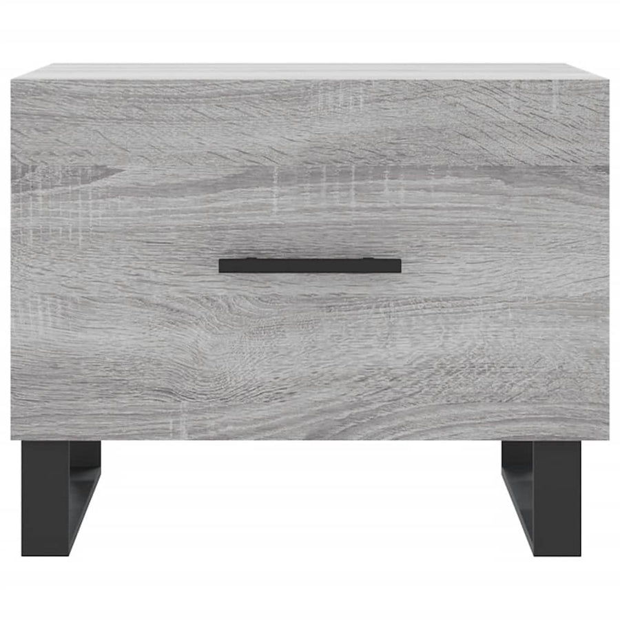 Salontafel 50X50X40 Cm Bewerkt Hout Eiken 1 Grijs sonoma