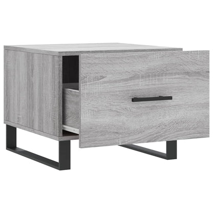 Salontafel 50X50X40 Cm Bewerkt Hout Eiken 1 Grijs sonoma