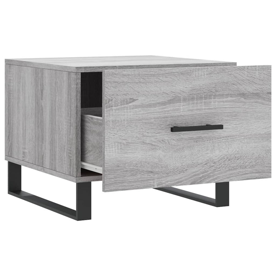 Salontafel 50X50X40 Cm Bewerkt Hout Eiken 1 Grijs sonoma