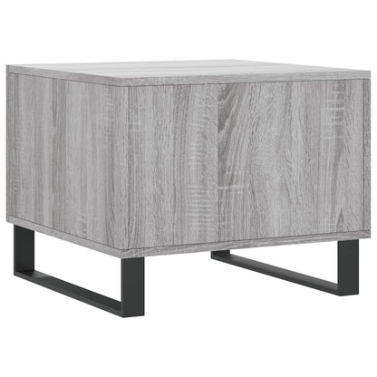 Salontafel 50X50X40 Cm Bewerkt Hout Eiken 1 Grijs sonoma
