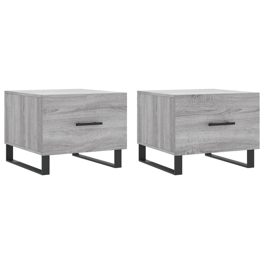 Salontafels 50X50X40 Cm Bewerkt Hout Eiken 2 Grijs sonoma