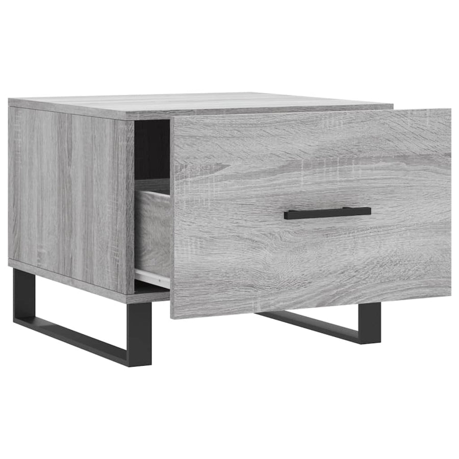 Salontafels 50X50X40 Cm Bewerkt Hout Eiken 2 Grijs sonoma