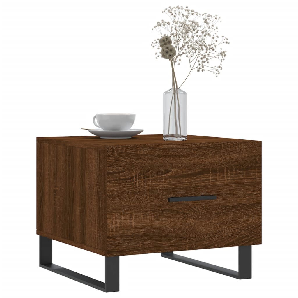 Salontafel 50X50X40 Cm Bewerkt Hout Bruin Eikenkleur 1 Bruineiken