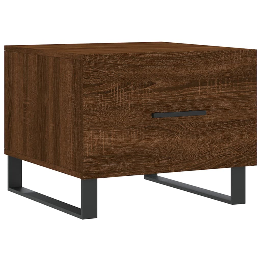 Salontafels 50X50X40 Cm Bewerkt Hout 2 bruin eikenkleur
