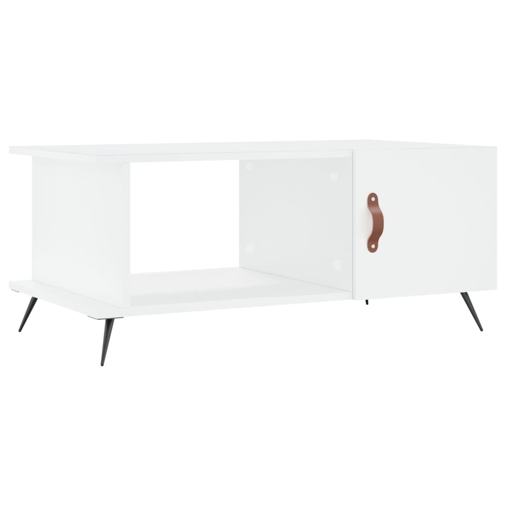 Salontafel 90X50X40 Cm Bewerkt Hout Wit