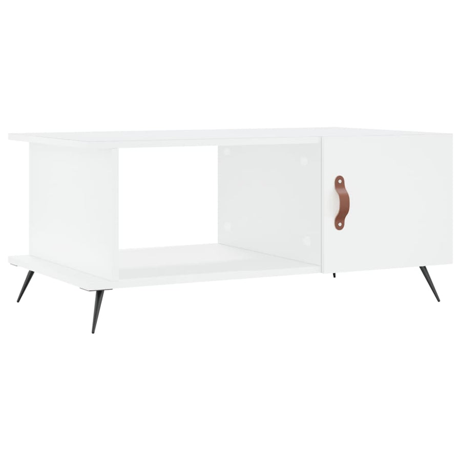 Salontafel 90X50X40 Cm Bewerkt Hout Wit