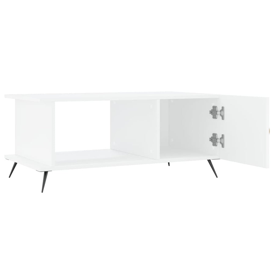 Salontafel 90X50X40 Cm Bewerkt Hout Wit