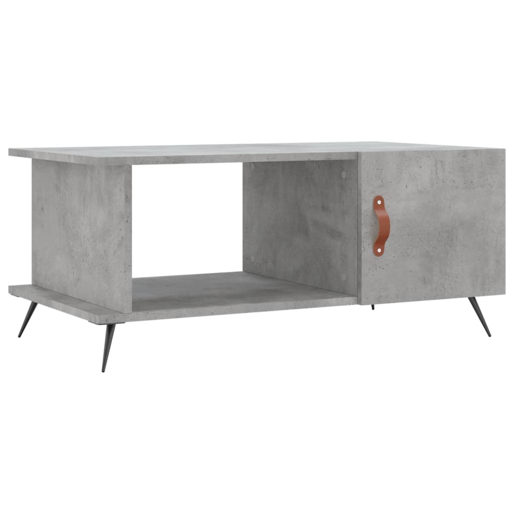 Salontafel 90X50X40 Cm Bewerkt Hout Betongrijs