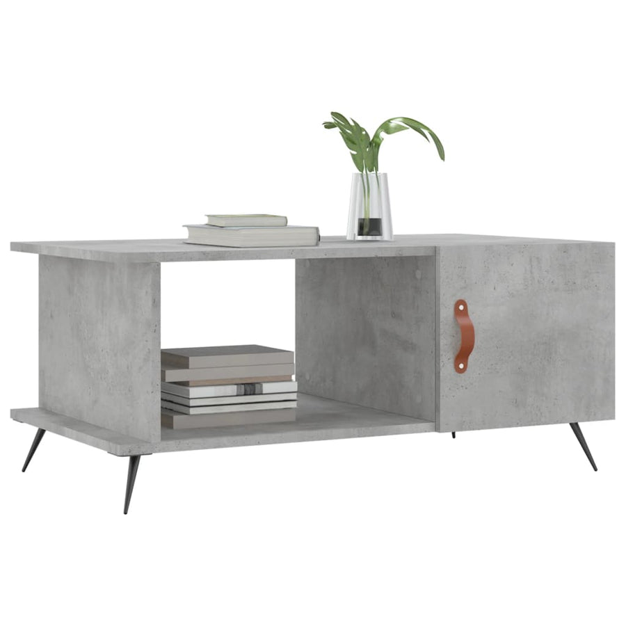 Salontafel 90X50X40 Cm Bewerkt Hout Betongrijs