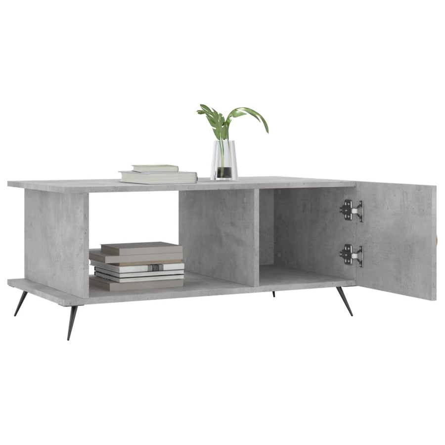 Salontafel 90X50X40 Cm Bewerkt Hout Betongrijs