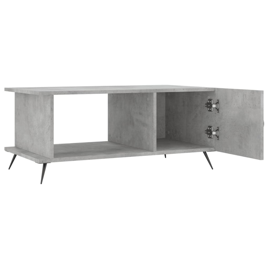 Salontafel 90X50X40 Cm Bewerkt Hout Betongrijs
