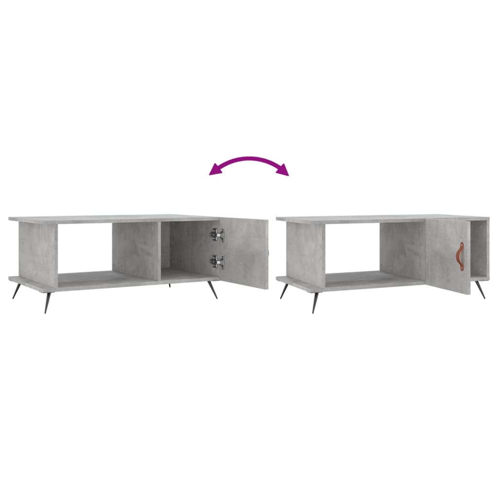 Salontafel 90X50X40 Cm Bewerkt Hout Betongrijs