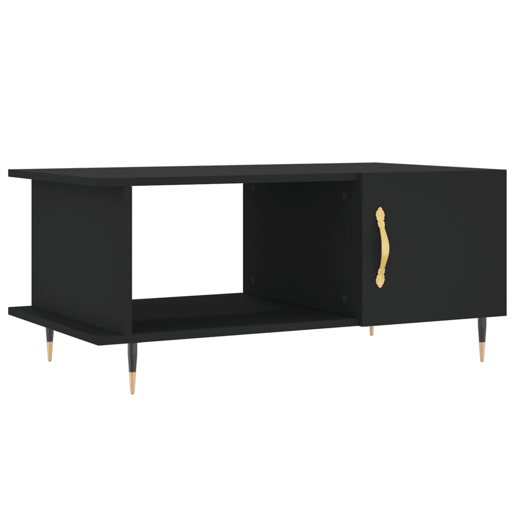 Salontafel 90X50X40 Cm Bewerkt Hout Zwart