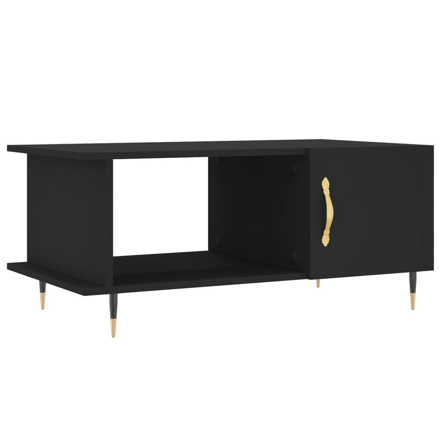 Salontafel 90X50X40 Cm Bewerkt Hout Zwart