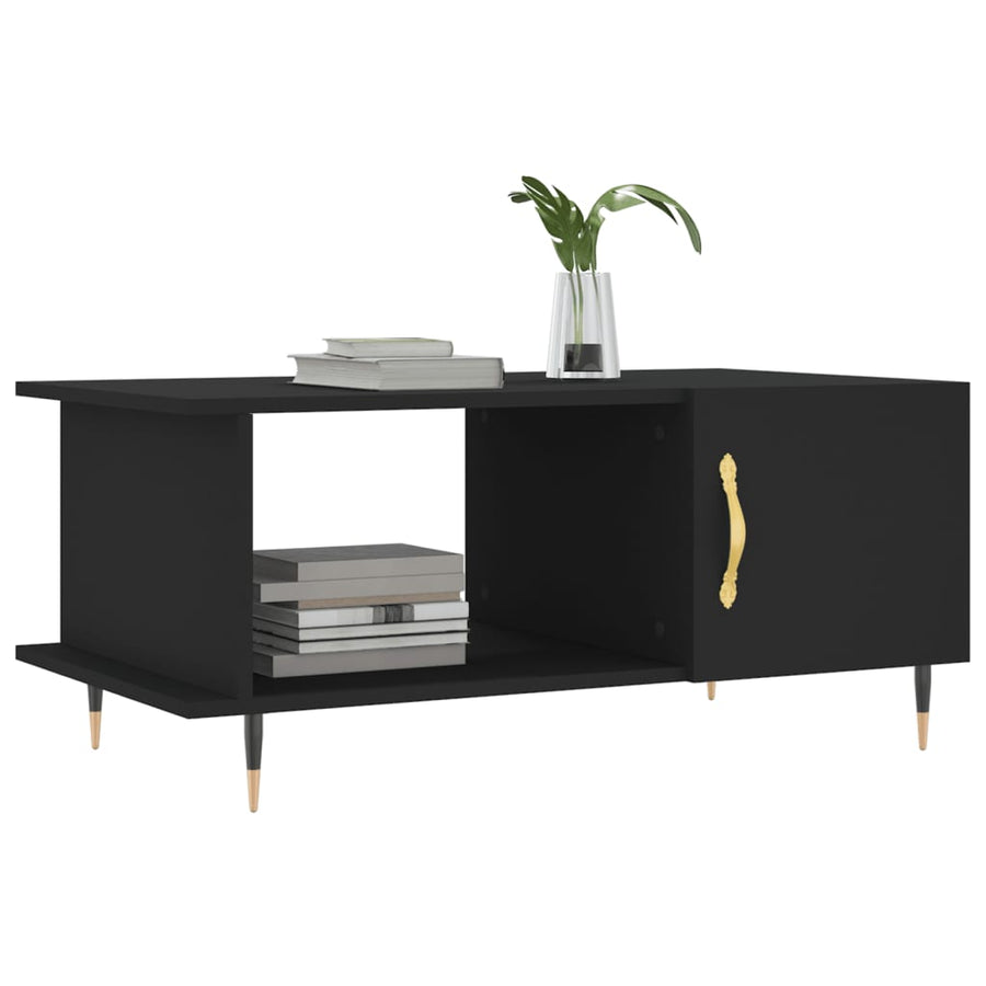 Salontafel 90X50X40 Cm Bewerkt Hout Zwart