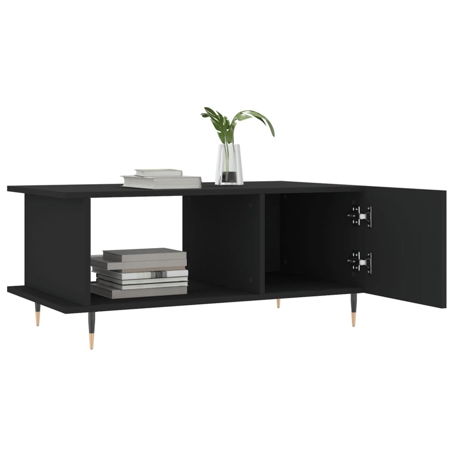 Salontafel 90X50X40 Cm Bewerkt Hout Zwart