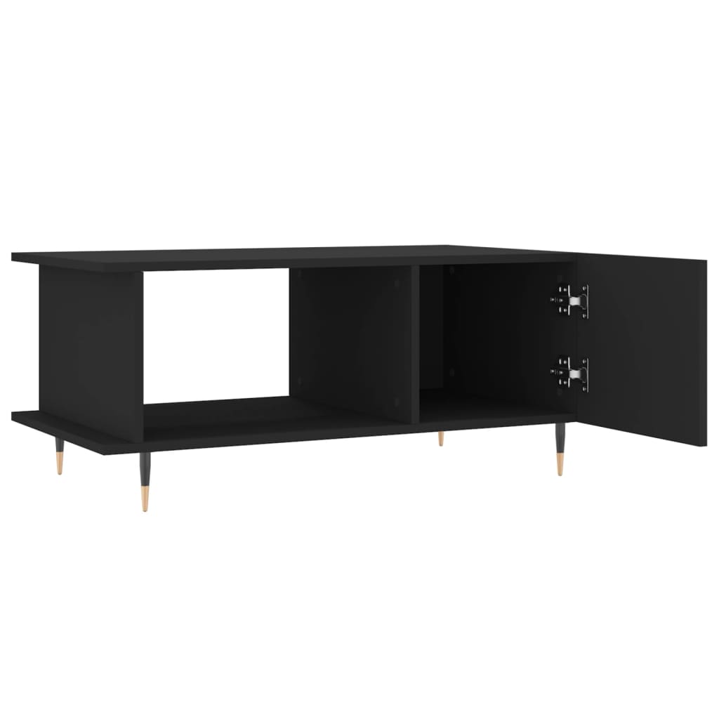 Salontafel 90X50X40 Cm Bewerkt Hout Zwart