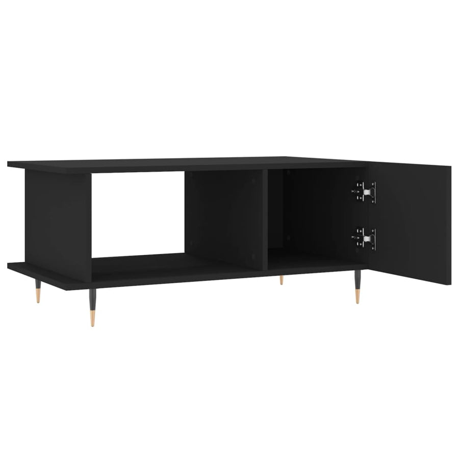 Salontafel 90X50X40 Cm Bewerkt Hout Zwart