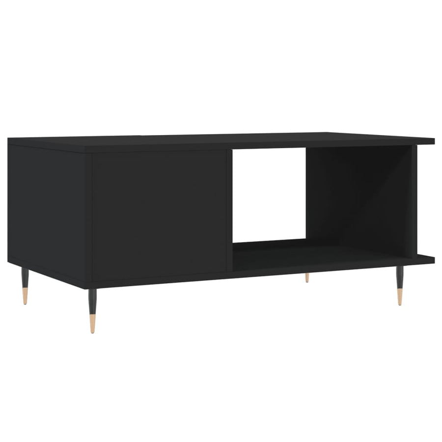 Salontafel 90X50X40 Cm Bewerkt Hout Zwart