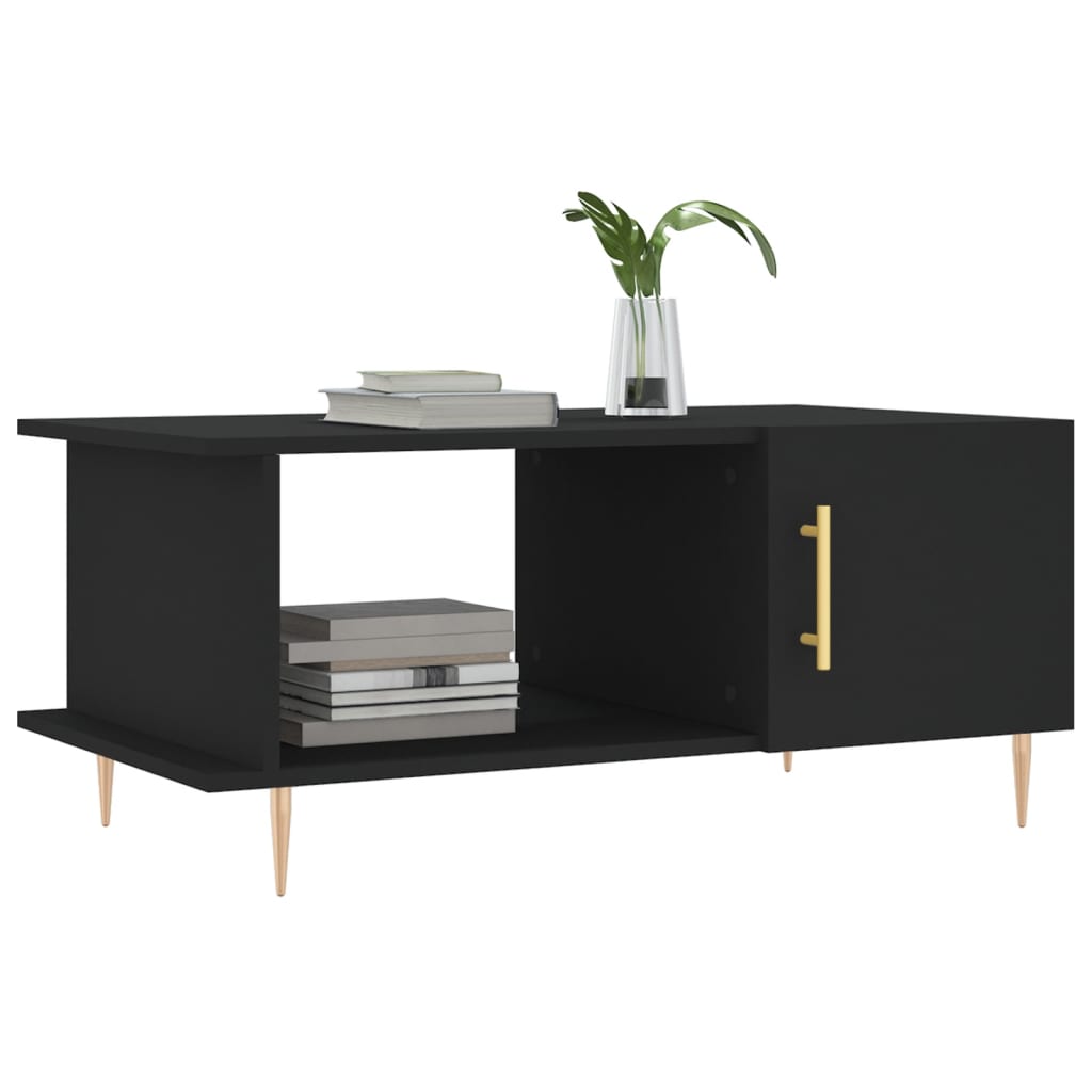 Salontafel 90X50X40 Cm Bewerkt Hout Zwart
