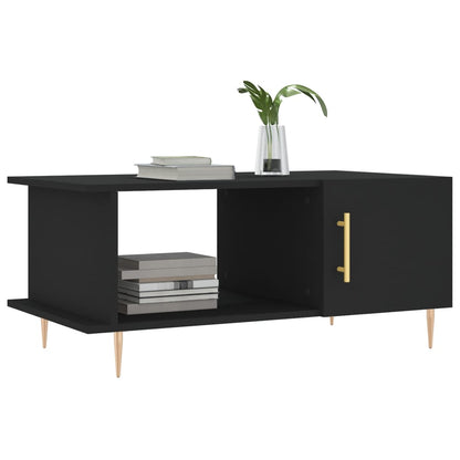 Salontafel 90X50X40 Cm Bewerkt Hout Zwart