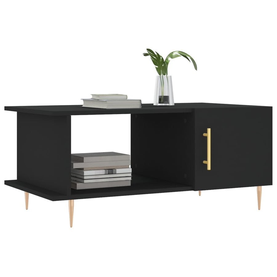 Salontafel 90X50X40 Cm Bewerkt Hout Zwart
