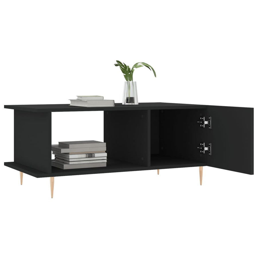 Salontafel 90X50X40 Cm Bewerkt Hout Zwart