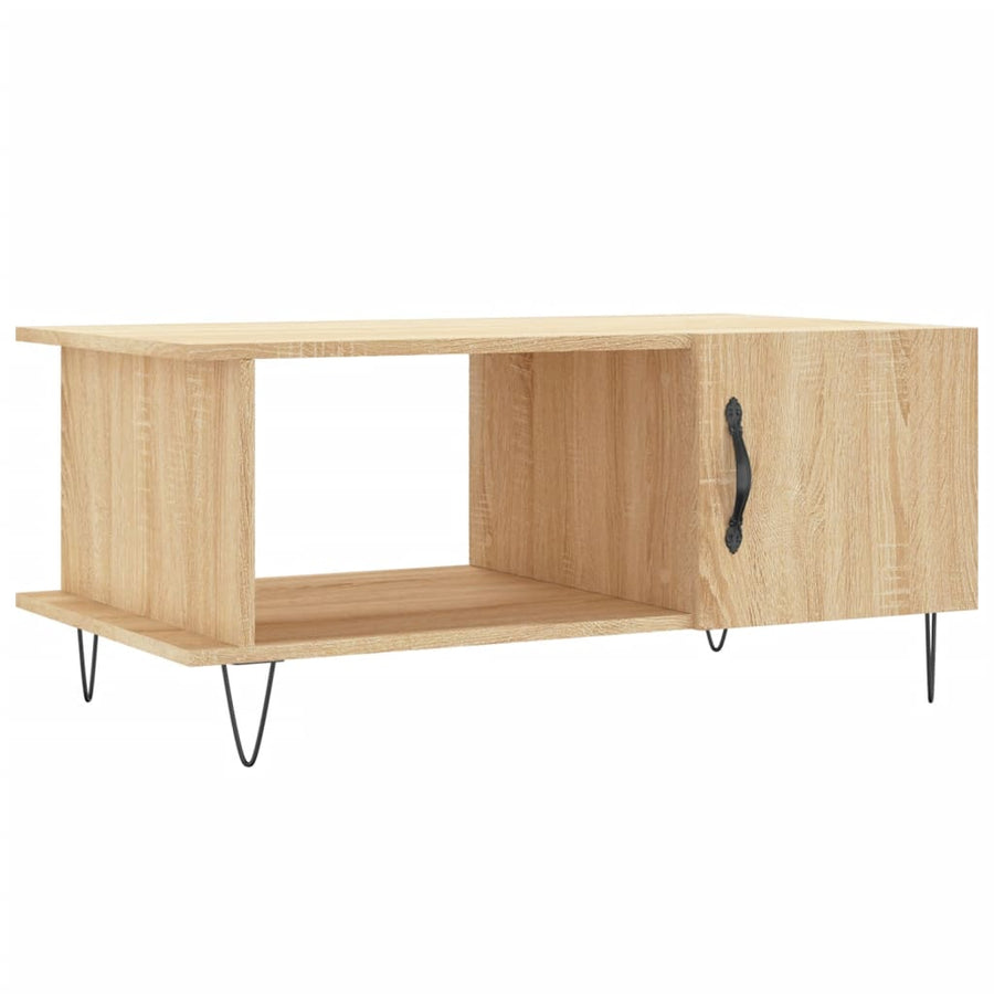 Salontafel 90X50X40 Cm Bewerkt Hout Kleurig Sonoma eiken