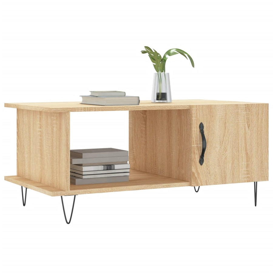 Salontafel 90X50X40 Cm Bewerkt Hout Kleurig Sonoma eiken