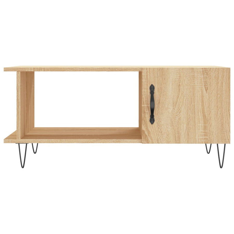 Salontafel 90X50X40 Cm Bewerkt Hout Kleurig Sonoma eiken