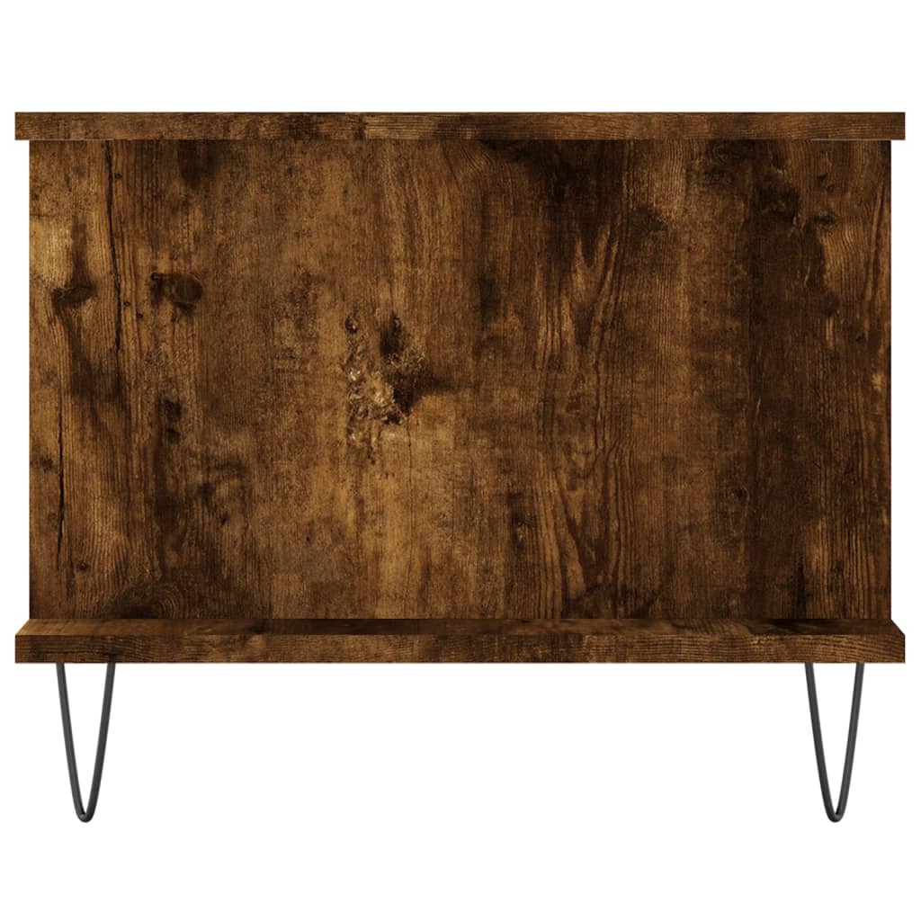 Salontafel 90X50X40 Cm Bewerkt Hout Kleurig Gerookt eiken