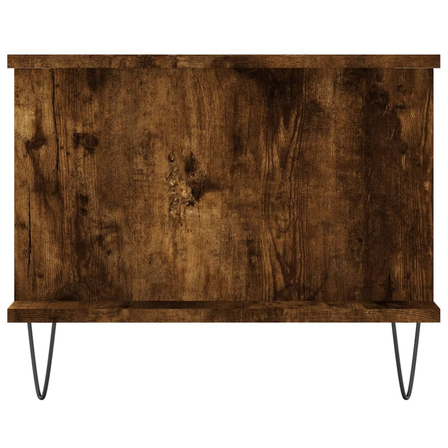 Salontafel 90X50X40 Cm Bewerkt Hout Kleurig Gerookt eiken