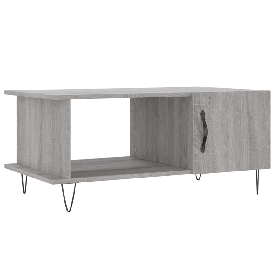Salontafel 90X50X40 Cm Bewerkt Hout Eikenkleurig Grijs sonoma
