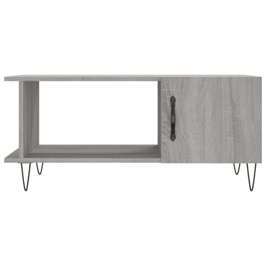 Salontafel 90X50X40 Cm Bewerkt Hout Eikenkleurig Grijs sonoma