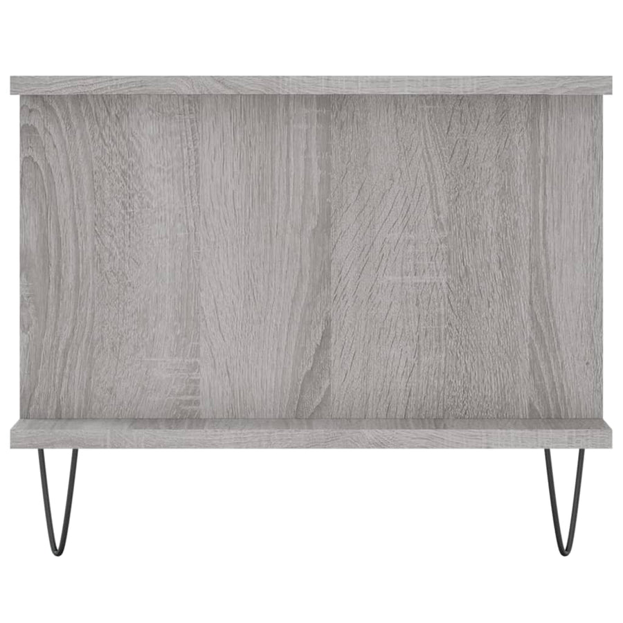 Salontafel 90X50X40 Cm Bewerkt Hout Eikenkleurig Grijs sonoma