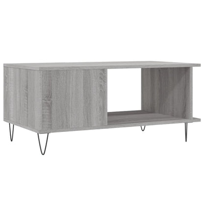 Salontafel 90X50X40 Cm Bewerkt Hout Eikenkleurig Grijs sonoma