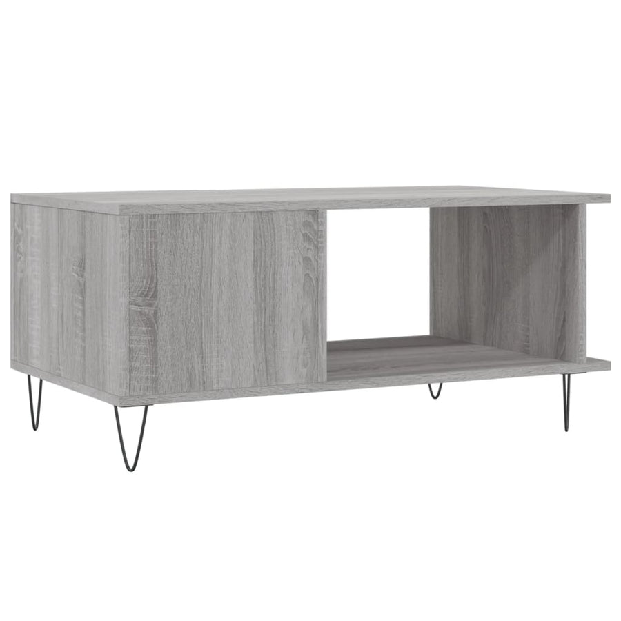 Salontafel 90X50X40 Cm Bewerkt Hout Eikenkleurig Grijs sonoma