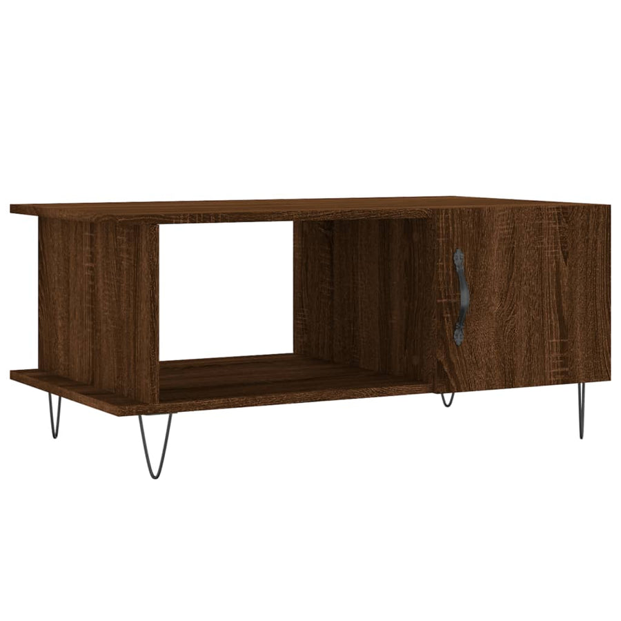 Salontafel 90X50X40 Cm Bewerkt Hout Bruin Eikenkleur Bruineiken