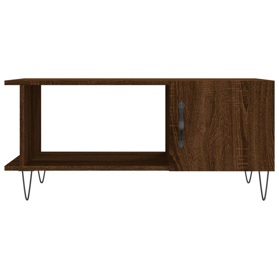 Salontafel 90X50X40 Cm Bewerkt Hout Bruin Eikenkleur Bruineiken