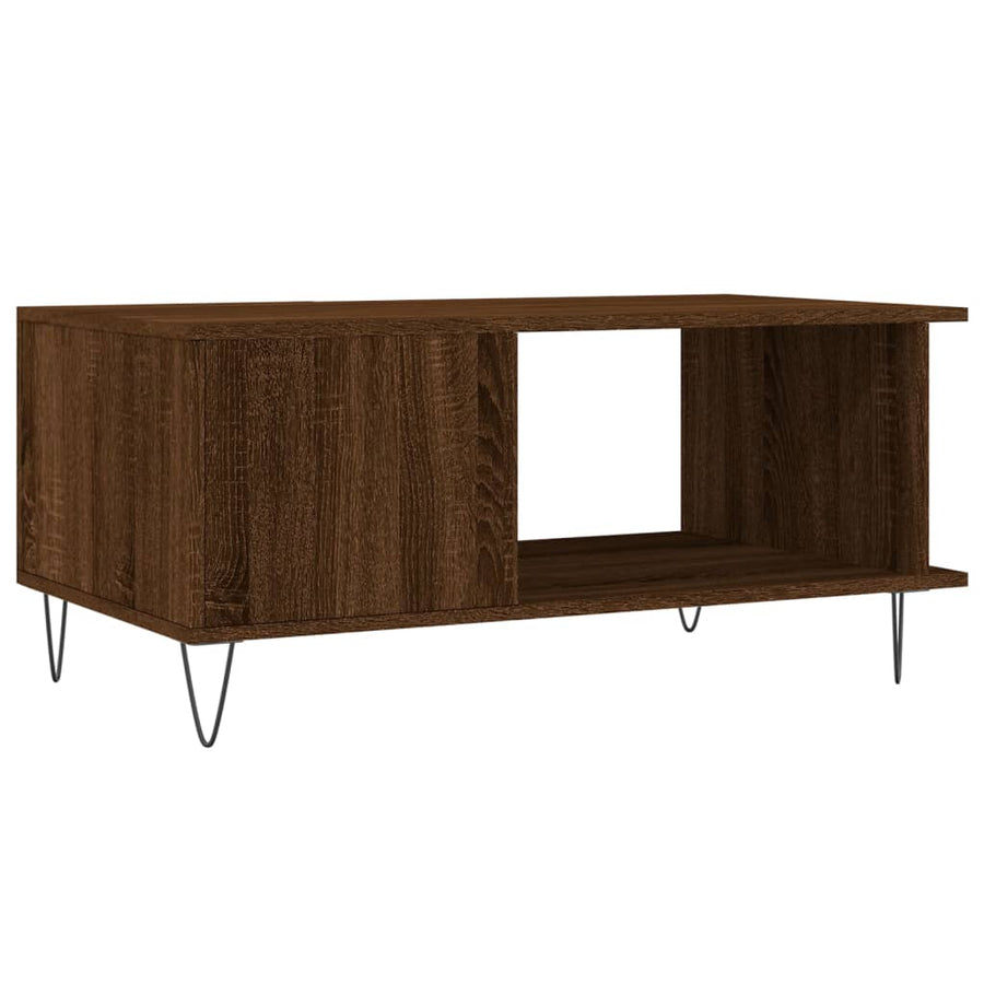 Salontafel 90X50X40 Cm Bewerkt Hout Bruin Eikenkleur Bruineiken