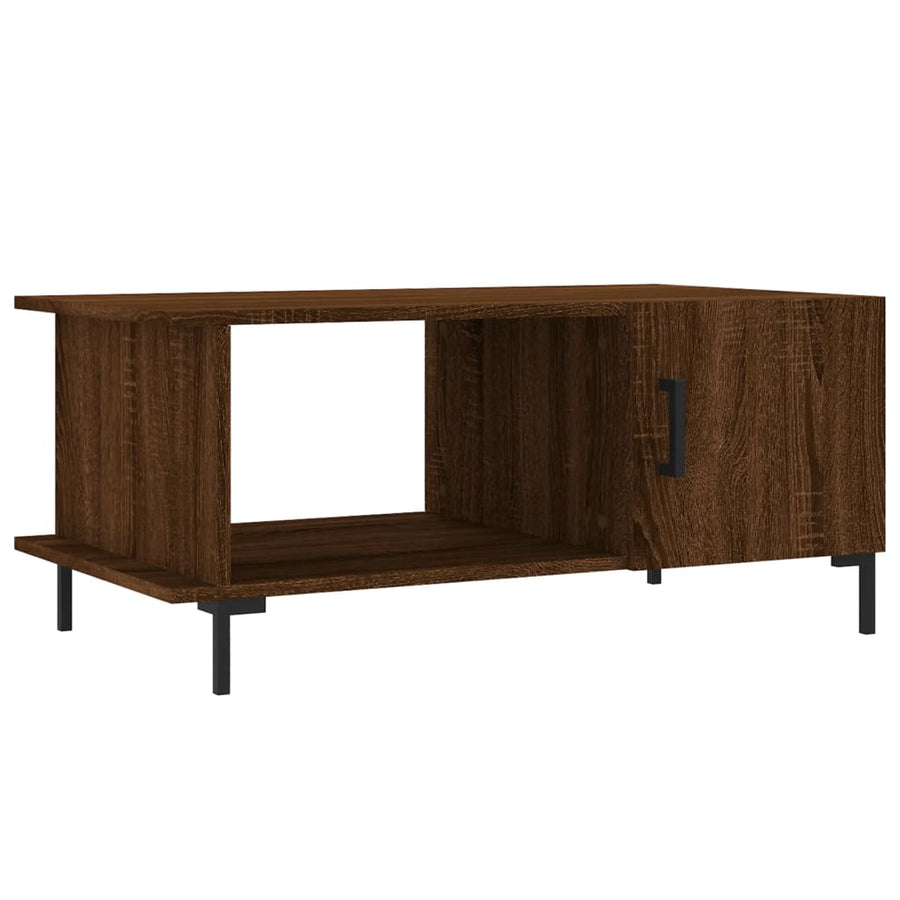 Salontafel 90X50X40 Cm Bewerkt Hout Bruin Eikenkleur Bruineiken