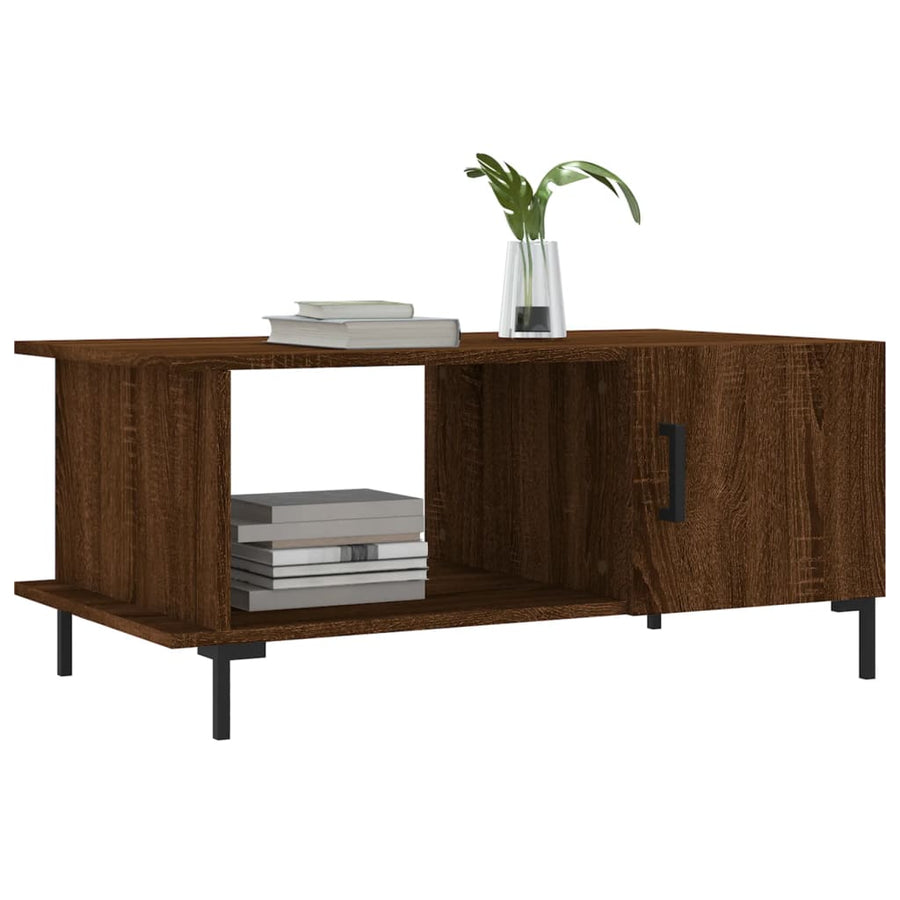 Salontafel 90X50X40 Cm Bewerkt Hout Bruin Eikenkleur Bruineiken