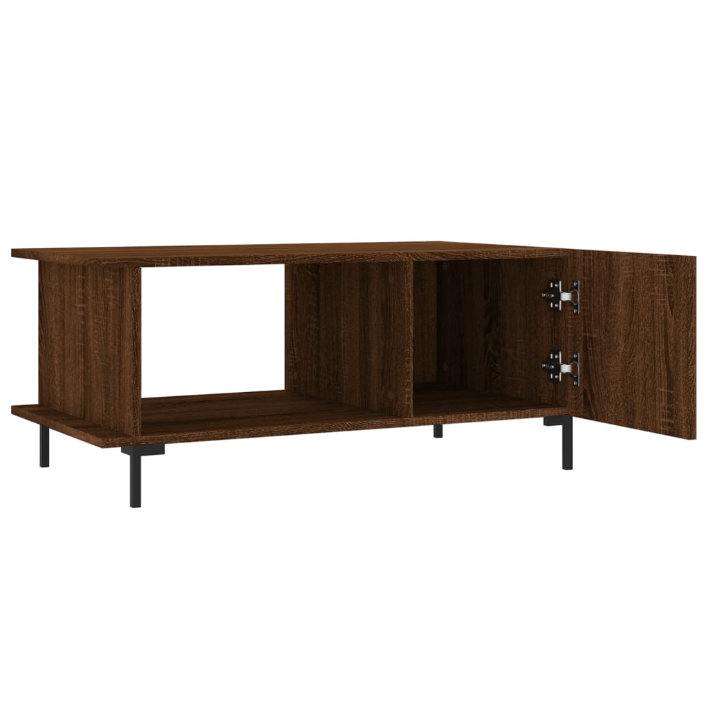 Salontafel 90X50X40 Cm Bewerkt Hout Bruin Eikenkleur Bruineiken