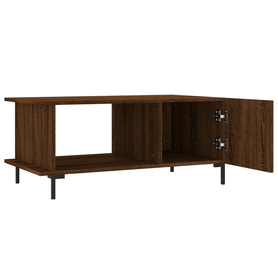 Salontafel 90X50X40 Cm Bewerkt Hout Bruin Eikenkleur Bruineiken