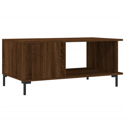 Salontafel 90X50X40 Cm Bewerkt Hout Bruin Eikenkleur Bruineiken