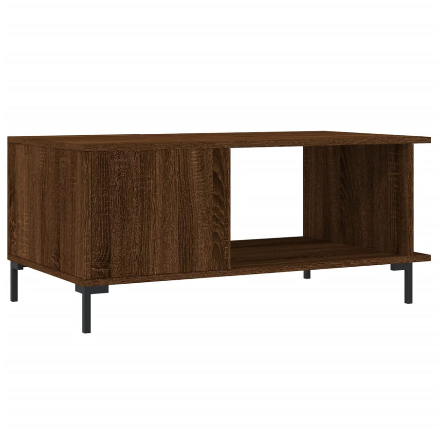 Salontafel 90X50X40 Cm Bewerkt Hout Bruin Eikenkleur Bruineiken