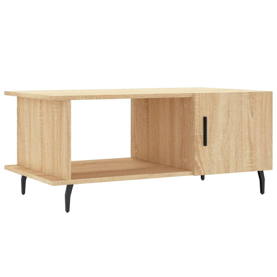 Salontafel 90X50X40 Cm Bewerkt Hout Kleurig Sonoma eiken