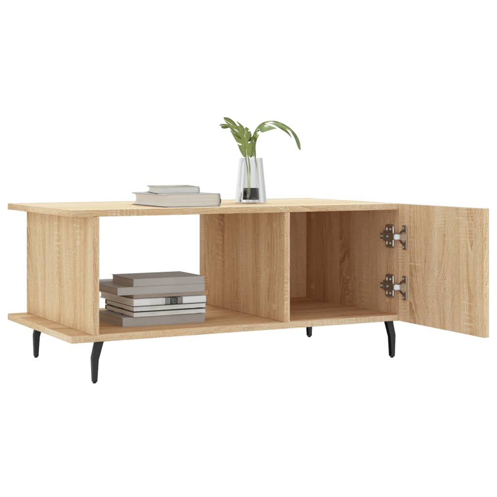 Salontafel 90X50X40 Cm Bewerkt Hout Kleurig Sonoma eiken