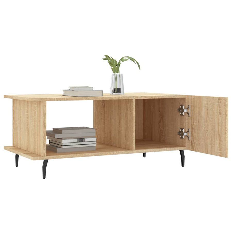 Salontafel 90X50X40 Cm Bewerkt Hout Kleurig Sonoma eiken